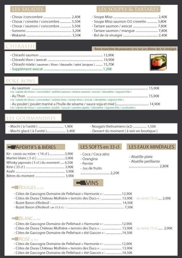 J'adOOOre les Sushis - Menu Image 1